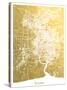 Bangkok-The Gold Foil Map Company-Stretched Canvas