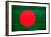 Bangladesh Flag Design with Wood Patterning - Flags of the World Series-Philippe Hugonnard-Framed Art Print