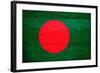 Bangladesh Flag Design with Wood Patterning - Flags of the World Series-Philippe Hugonnard-Framed Art Print