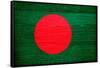 Bangladesh Flag Design with Wood Patterning - Flags of the World Series-Philippe Hugonnard-Framed Stretched Canvas