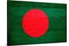 Bangladesh Flag Design with Wood Patterning - Flags of the World Series-Philippe Hugonnard-Stretched Canvas