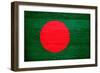 Bangladesh Flag Design with Wood Patterning - Flags of the World Series-Philippe Hugonnard-Framed Art Print