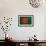 Bangladesh Flag Design with Wood Patterning - Flags of the World Series-Philippe Hugonnard-Framed Art Print displayed on a wall