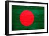 Bangladesh Flag Design with Wood Patterning - Flags of the World Series-Philippe Hugonnard-Framed Art Print