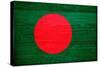 Bangladesh Flag Design with Wood Patterning - Flags of the World Series-Philippe Hugonnard-Stretched Canvas