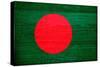 Bangladesh Flag Design with Wood Patterning - Flags of the World Series-Philippe Hugonnard-Stretched Canvas