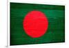 Bangladesh Flag Design with Wood Patterning - Flags of the World Series-Philippe Hugonnard-Framed Art Print