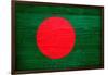 Bangladesh Flag Design with Wood Patterning - Flags of the World Series-Philippe Hugonnard-Framed Art Print