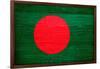 Bangladesh Flag Design with Wood Patterning - Flags of the World Series-Philippe Hugonnard-Framed Art Print