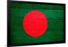 Bangladesh Flag Design with Wood Patterning - Flags of the World Series-Philippe Hugonnard-Framed Art Print