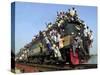 Bangladeshi Muslim Pilgrims Crowd a Train as They Return Home after Three-Day Islamic Congregation-null-Stretched Canvas