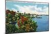 Bangor, Maine, Highway to Bangor View of the Penobscot River-Lantern Press-Mounted Art Print