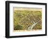 Bangor, Maine - Panoramic Map-Lantern Press-Framed Art Print