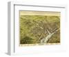 Bangor, Maine - Panoramic Map-Lantern Press-Framed Art Print