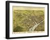 Bangor, Maine - Panoramic Map-Lantern Press-Framed Art Print