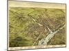 Bangor, Maine - Panoramic Map-Lantern Press-Mounted Art Print