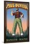 Bangor, Maine - Paul Bunyan-Lantern Press-Framed Art Print