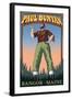 Bangor, Maine - Paul Bunyan-Lantern Press-Framed Art Print