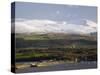 Bangor Port and Penrhyn Castle, Menai Bridge, Anglesey, North Wales, UK-Pearl Bucknall-Stretched Canvas