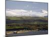 Bangor Port and Penrhyn Castle, Menai Bridge, Anglesey, North Wales, UK-Pearl Bucknall-Mounted Photographic Print