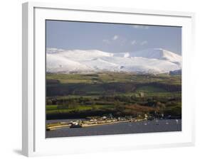 Bangor Port and Penrhyn Castle, Menai Bridge, Anglesey, North Wales, UK-Pearl Bucknall-Framed Photographic Print