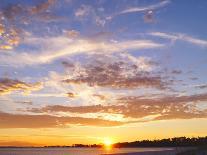 A Sunset in a Beach in Pensacola, Florida, Usa. the Sunset Painting the Sky and Cloud Patterns, Wit-Banilar-Framed Photographic Print