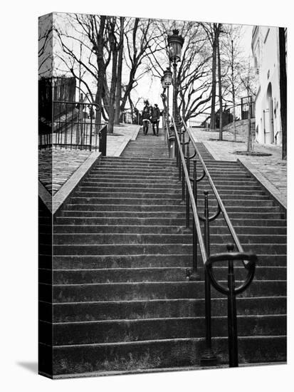 Banister view - Montmartre - Paris-Philippe Hugonnard-Stretched Canvas