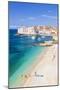 Banje beach, Old Port and Dubrovnik Old Town, Dubrovnik, Dalmatian Coast, Croatia, Europe-Neale Clark-Mounted Photographic Print