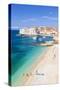 Banje beach, Old Port and Dubrovnik Old Town, Dubrovnik, Dalmatian Coast, Croatia, Europe-Neale Clark-Stretched Canvas