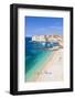 Banje beach, Old Port and Dubrovnik Old Town, Dubrovnik, Dalmatian Coast, Croatia, Europe-Neale Clark-Framed Photographic Print