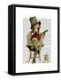 Banjo Bear-Fab Funky-Framed Stretched Canvas