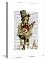 Banjo Bear-Fab Funky-Stretched Canvas