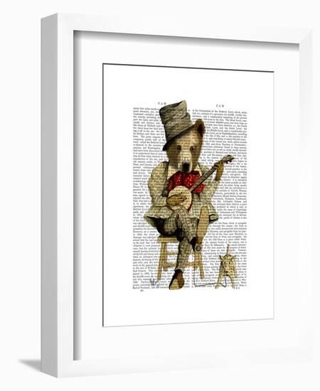 Banjo Bear-Fab Funky-Framed Art Print