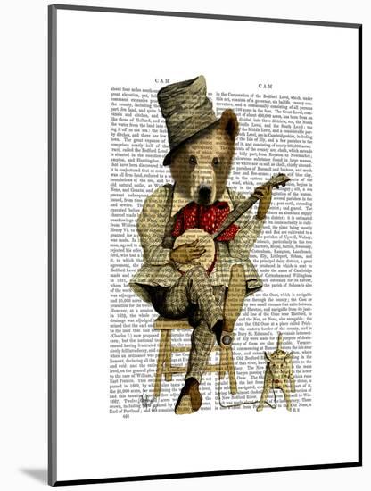 Banjo Bear-Fab Funky-Mounted Art Print