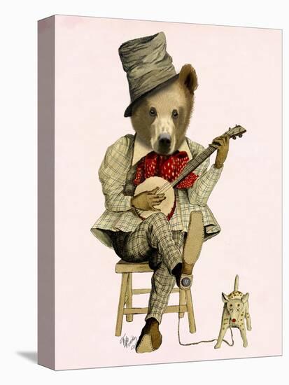 Banjo Bear-Fab Funky-Stretched Canvas