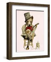 Banjo Bear-Fab Funky-Framed Art Print