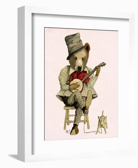 Banjo Bear-Fab Funky-Framed Art Print