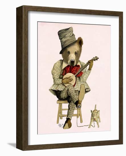 Banjo Bear-Fab Funky-Framed Art Print