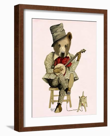 Banjo Bear-Fab Funky-Framed Art Print