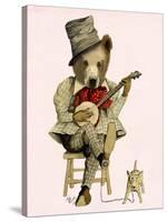 Banjo Bear-Fab Funky-Stretched Canvas