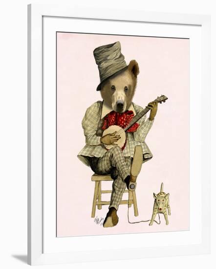 Banjo Bear-Fab Funky-Framed Art Print