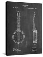 Banjo Mandolin Patent-Cole Borders-Stretched Canvas