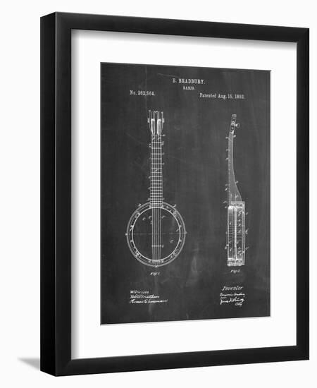 Banjo Mandolin Patent-Cole Borders-Framed Art Print