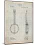 Banjo Mandolin Patent-Cole Borders-Mounted Art Print