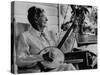 Banjo Player Aunt Samanthey-Robert W^ Kelley-Stretched Canvas