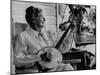 Banjo Player Aunt Samanthey-Robert W^ Kelley-Mounted Photographic Print