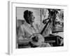 Banjo Player Aunt Samanthey-Robert W^ Kelley-Framed Photographic Print