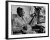 Banjo Player Aunt Samanthey-Robert W^ Kelley-Framed Photographic Print