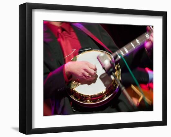 Banjo Player Detail, Grand Ole Opry at Ryman Auditorium, Nashville, Tennessee, USA-Walter Bibikow-Framed Photographic Print