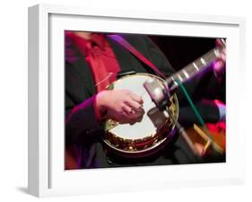 Banjo Player Detail, Grand Ole Opry at Ryman Auditorium, Nashville, Tennessee, USA-Walter Bibikow-Framed Photographic Print